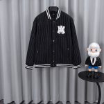 Chaqueta Amiri MA Logo Varsity Pinstripe Negro
