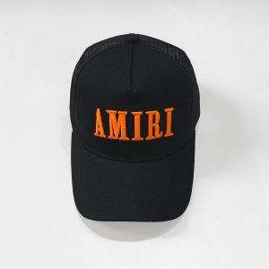 Sombreros Amiri Core Logo Negro Naranja