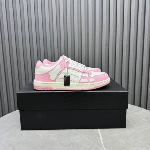 AMIRI Pink & White Skel Sneakers