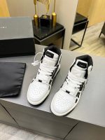 AMIRI Skel Top Hi Black White