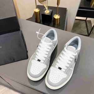 AMIRI Grey Skel Top Low Sneakers