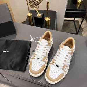 AMIRI Skel Top Low White Brown