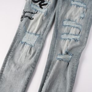 Blue Denim Fabrics Streetwear Designer Jeans AMIRI