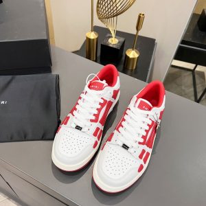 AMIRI Red and White Sneakers