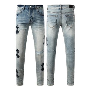AMIRIS Jeans Fashion Patch Repair Low Rise Skinny Denim