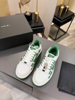 AMIRI Men's Skel Top White Green Low Top Sneakers