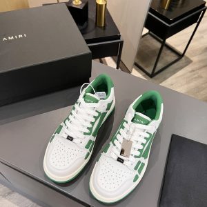 AMIRI Men's Skel Top White Green Low Top Sneakers