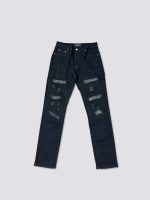 Pantalones AMIRI MX1 Crystal Negro Rotos