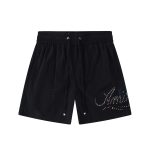 Cortos Amiri Negros con Logo de Cristales Swarovski