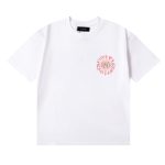Camiseta AMIRI Sunburst Pocket Blanca Rosa