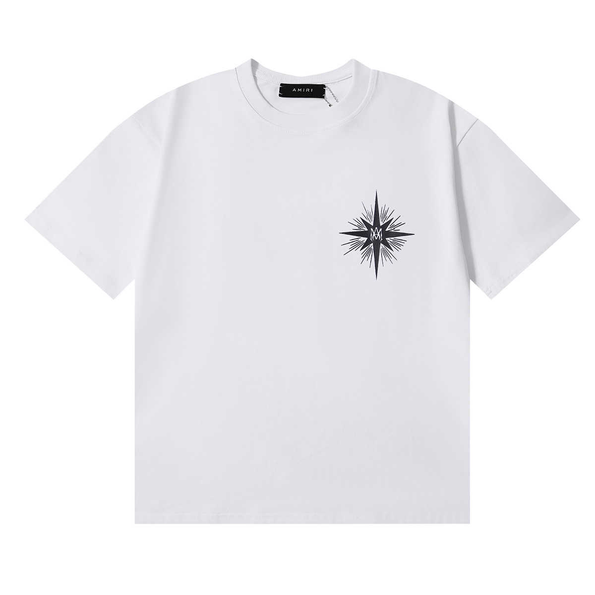 Camiseta Amiri MA Compass Star Pocket Blanca Camiseta Amiri MA Compass Star Pocket Blanca