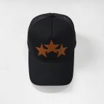Sombreros Amiri Three Star Negro Cuero