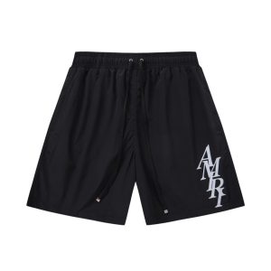 Cortos Amiri Staggered Logo Negro