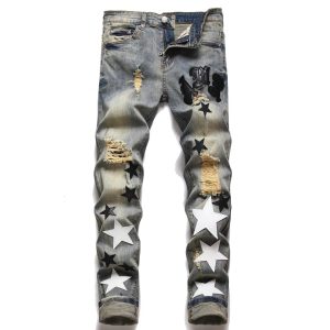 Pantalon AMIRI Azul con Estrella Amarilla