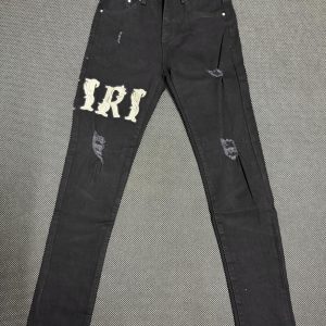 Pantalones AMIRI Gothic Logo Negro Slim