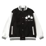 Chaqueta Amiri Arts District Varsity Negro con Mangas Blancas