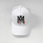 Gorra Trucker Amiri MA Logo Drip Paint Blanco