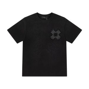 Camiseta AMIRI Tribal Crystal Washed Negra