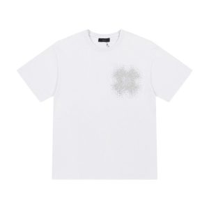 Camiseta AMIRI Tribal Cross Crystal Blanca