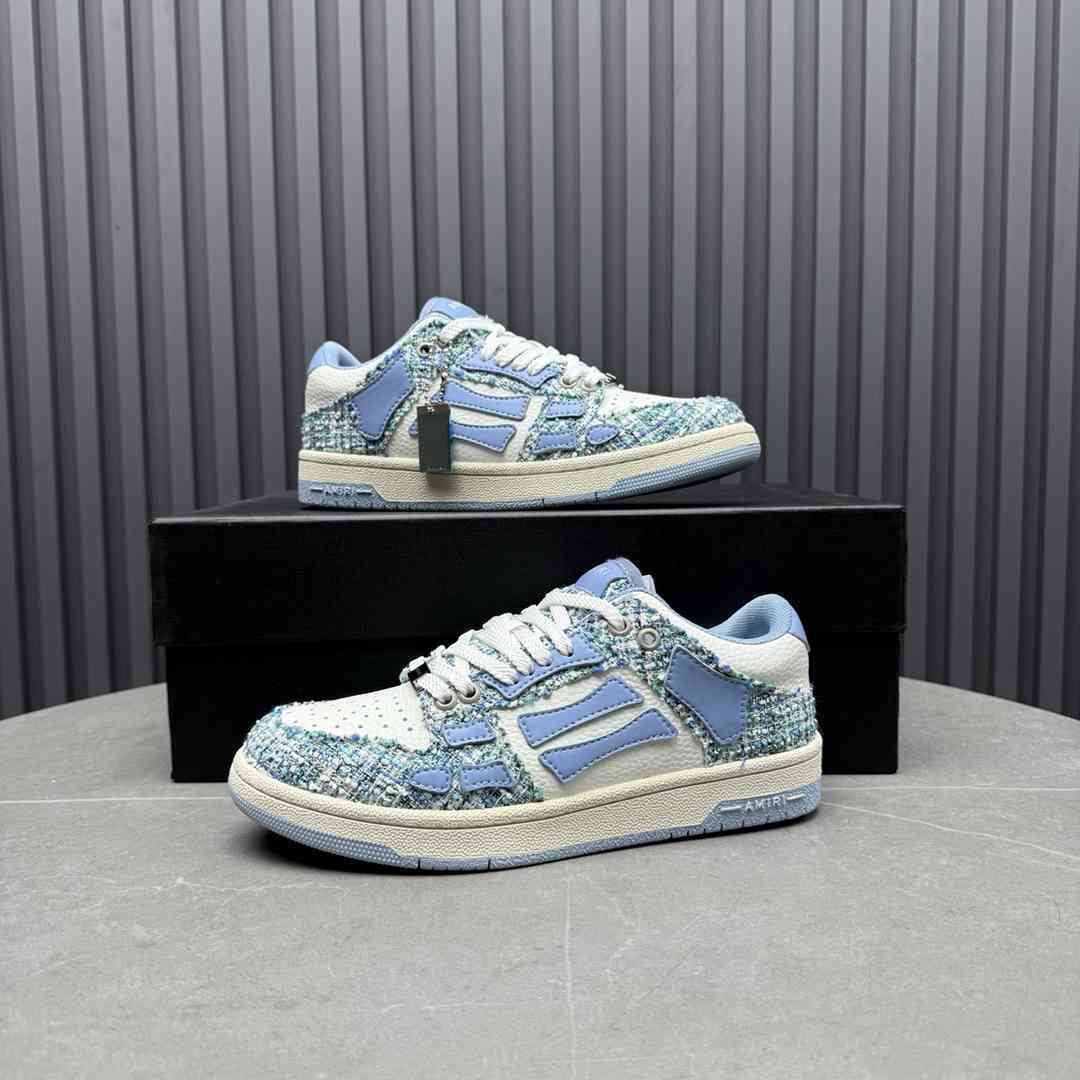 AMIRI Blue & White Bandana Skel Top Low AMIRI Blue & White Bandana Skel Top Low